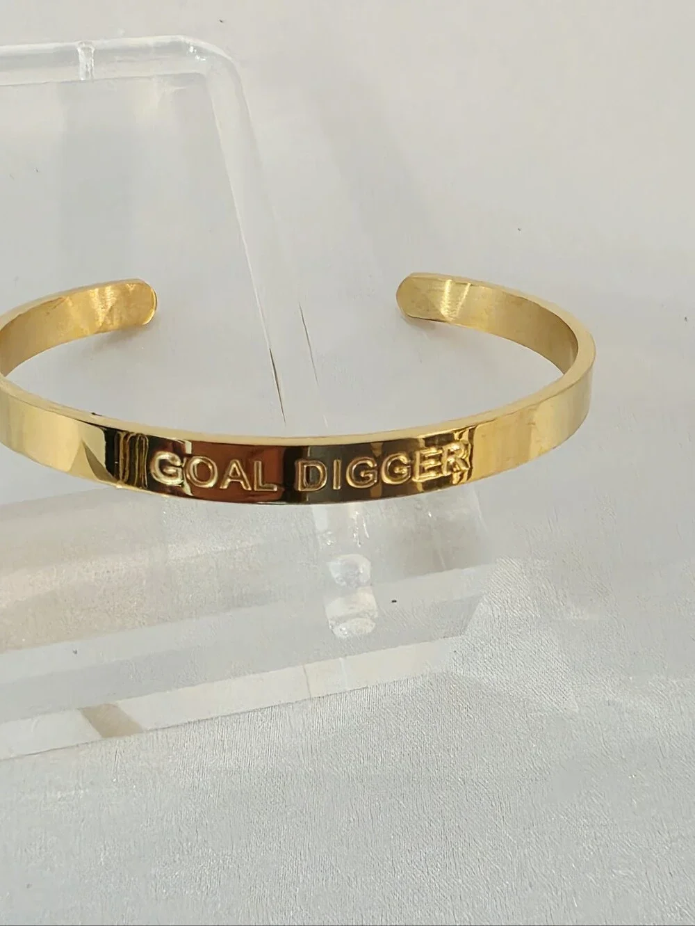 18k Goldplated Cuff Engraved with 